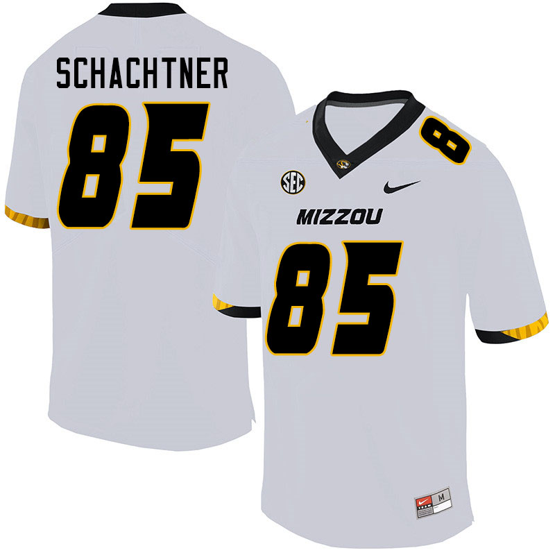 Men #85 Zac Schachtner Missouri Tigers College Football Jerseys Sale-White - Click Image to Close